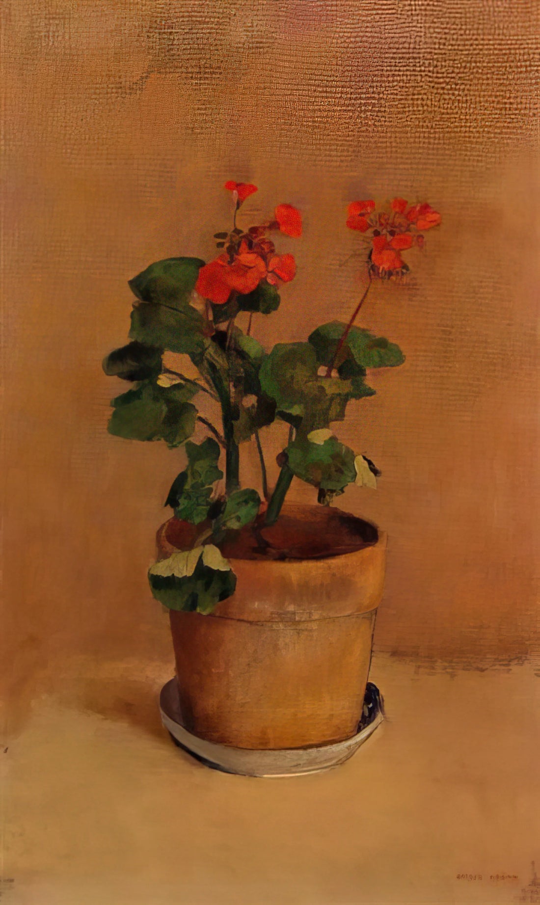 Odilon Redon Paintings: The Dreamlike Visionary of Symbolism - A POT OF GERANIUMS by Odilon Redon