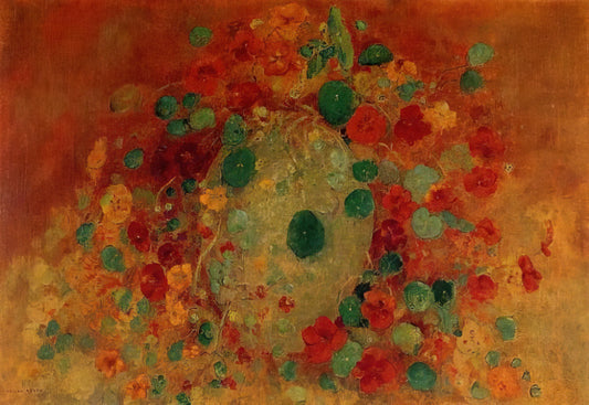 Odilon Redon's Apollo's Chariot: A Symbolist Masterpiece of Myth and Imagination - NASTURTIUMS by Odilon Redon