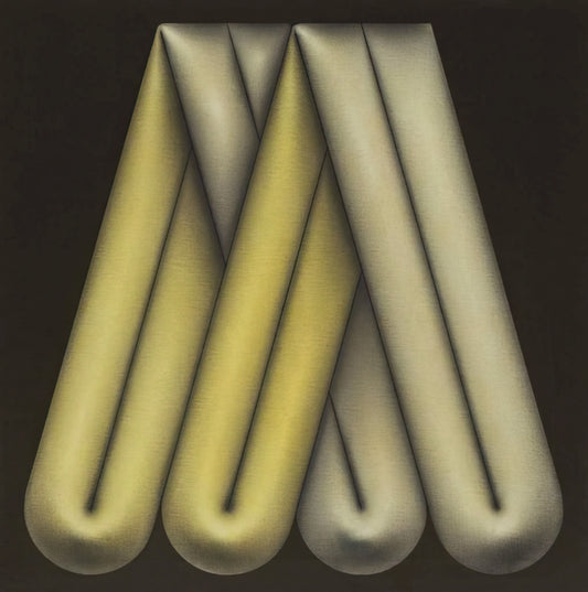 Omar Rayo Brushed Aluminum Print: The Ultimate Collector's Guide to Geometric Op Art - Anoz Amazona - 1984 by Omar Rayo