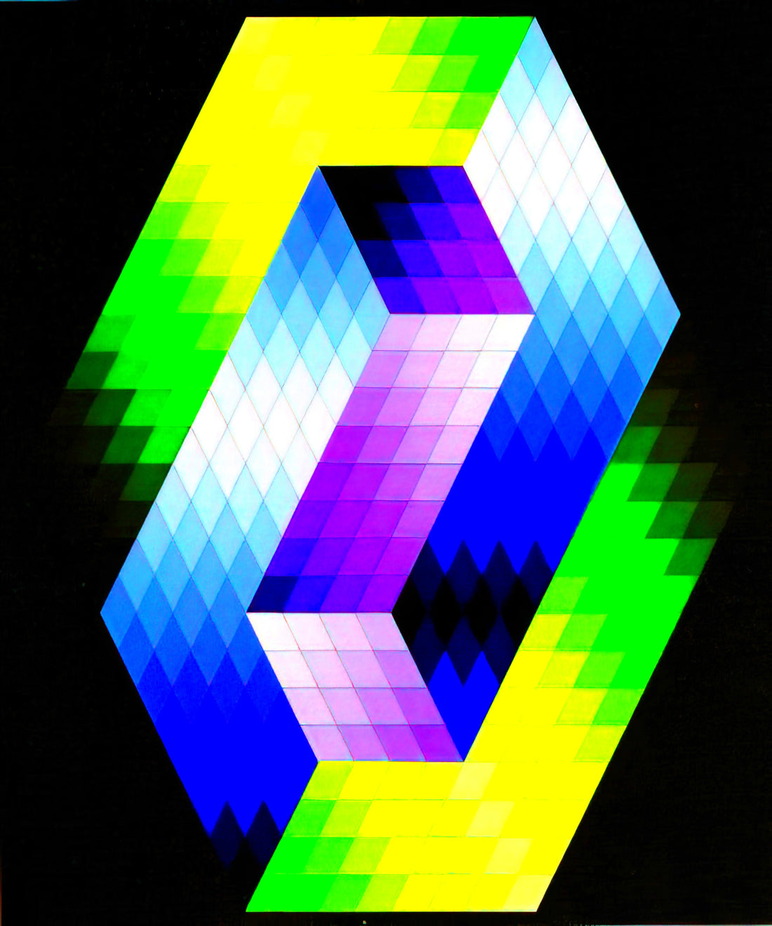 Op Art Vasarely: The Visionary Pioneer of Optical Illusion Art - Keple Gestalt - 1968 by Victor Vasarely