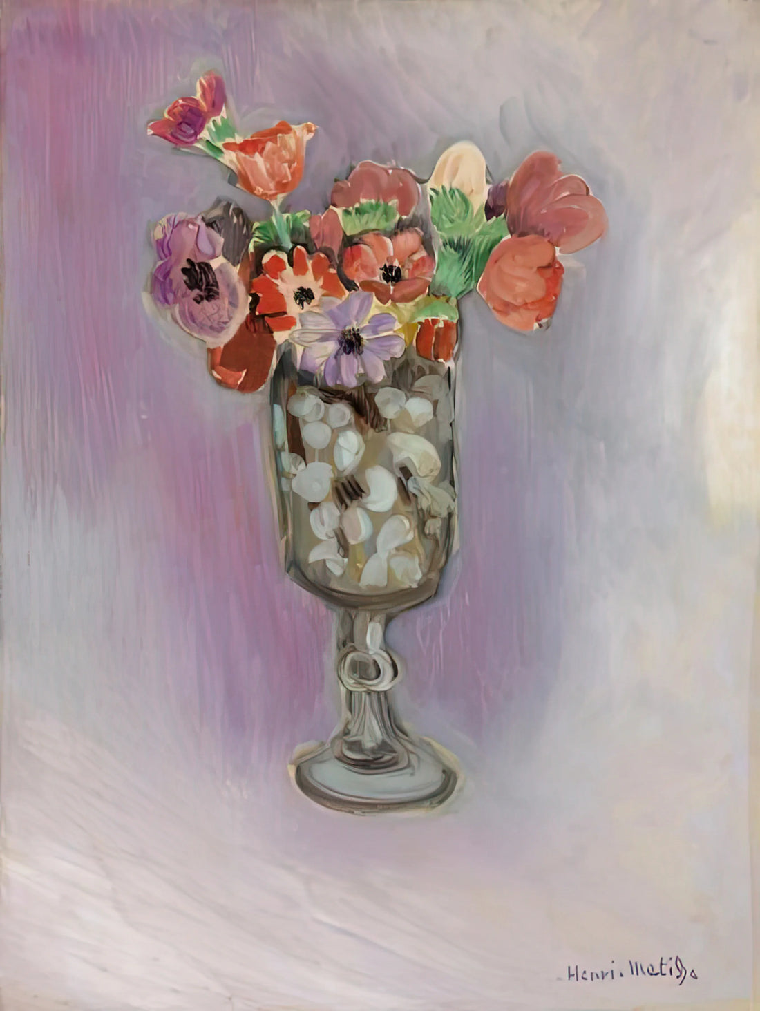 Original Matisse for Sale: Navigating the Market for Henri Matisse Artworks - BOUQUET OF ANEMONES 1918 by Henri Matisse