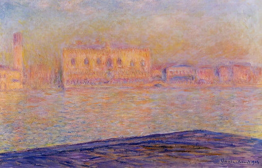 Oscar Claude Monet Water Lilies: The Definitive Guide to Monet's Masterpiece Series - The Doges' Palace Seen from San Giorgio Maggiore by claude monet