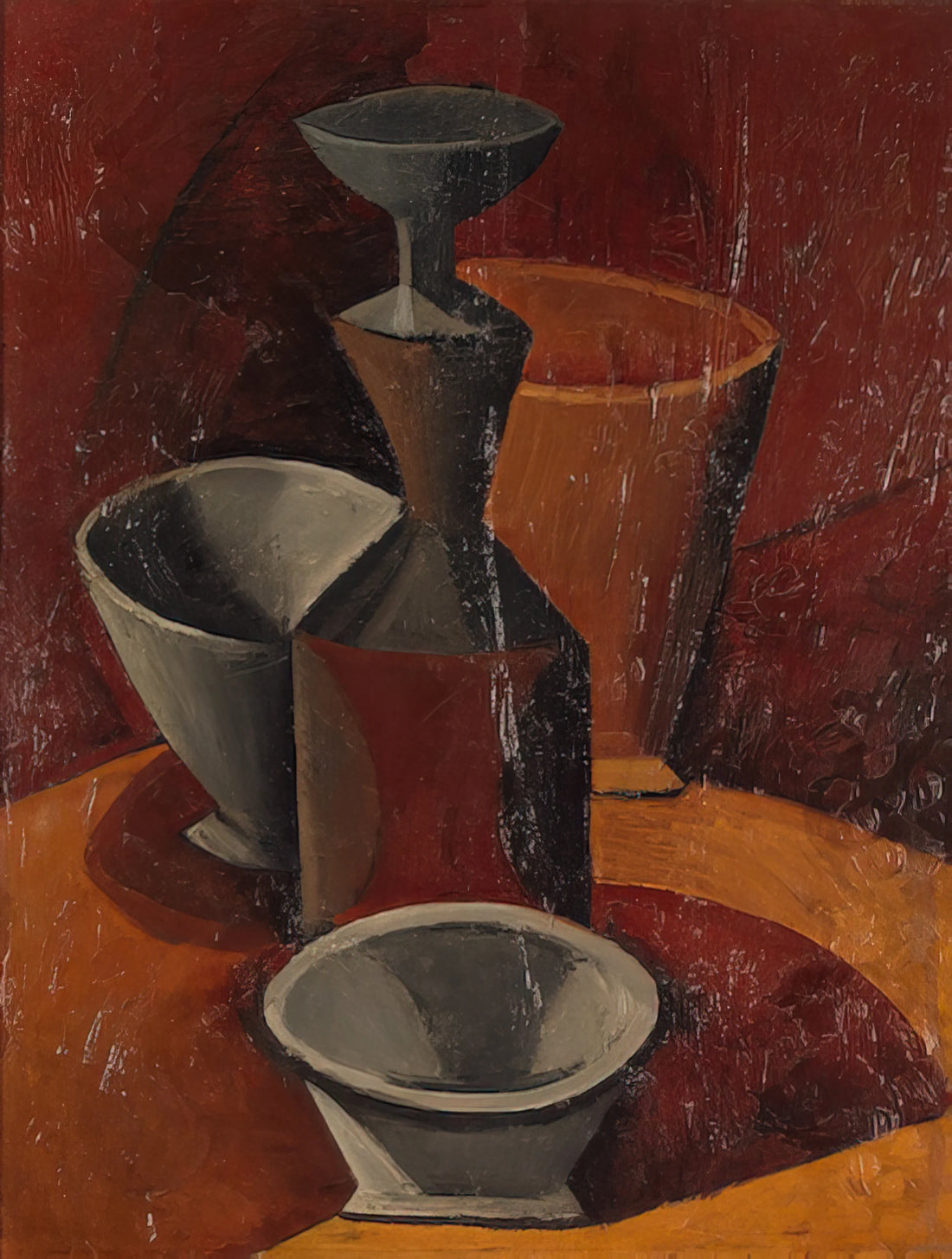 Pablo Picasso Reduction Prints: The Master's Revolutionary Approach to Printmaking - Pitcher and Bowls - 1908 by Pablo Picasso