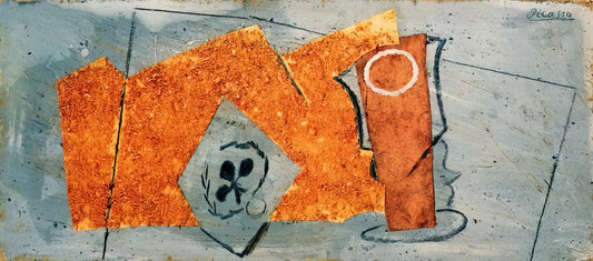 Pablo Picasso at the Museum of Modern Art: A Cornerstone of Modernism - Playing Card and Glass - 1914 by Pablo Picasso
