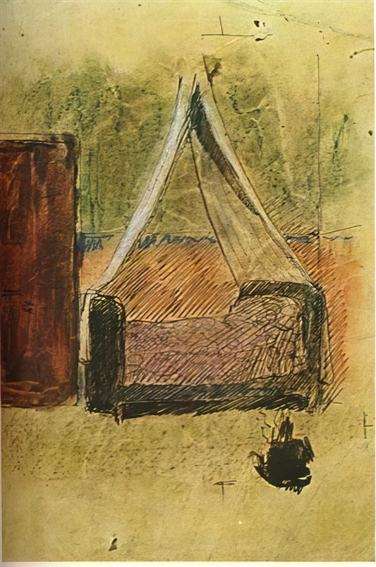 Pablo Picasso: The Revolutionary Artist Who Redefined Modern Art - Bed with mosquito nets by Pablo Picasso
