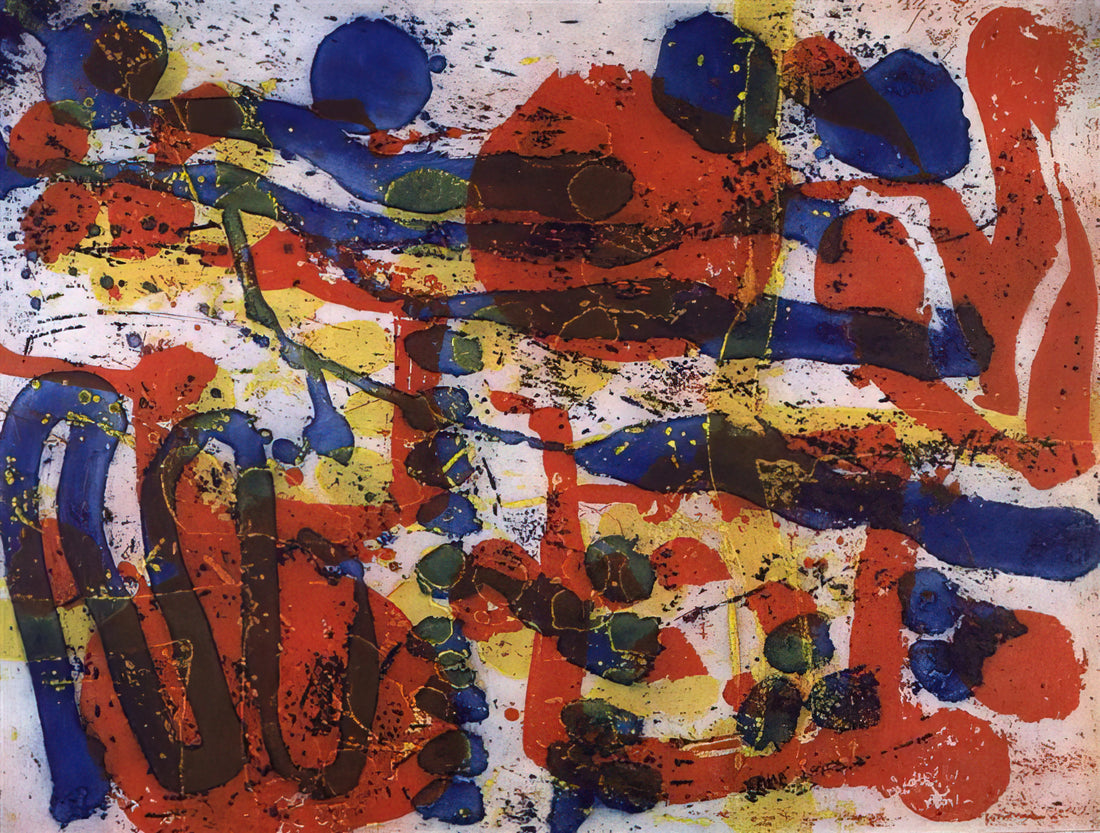 Patrick Heron Azalea Garden Print: A Masterpiece of British Abstraction - Untitled From The Brushwork Series - 1999 by Patrick Heron