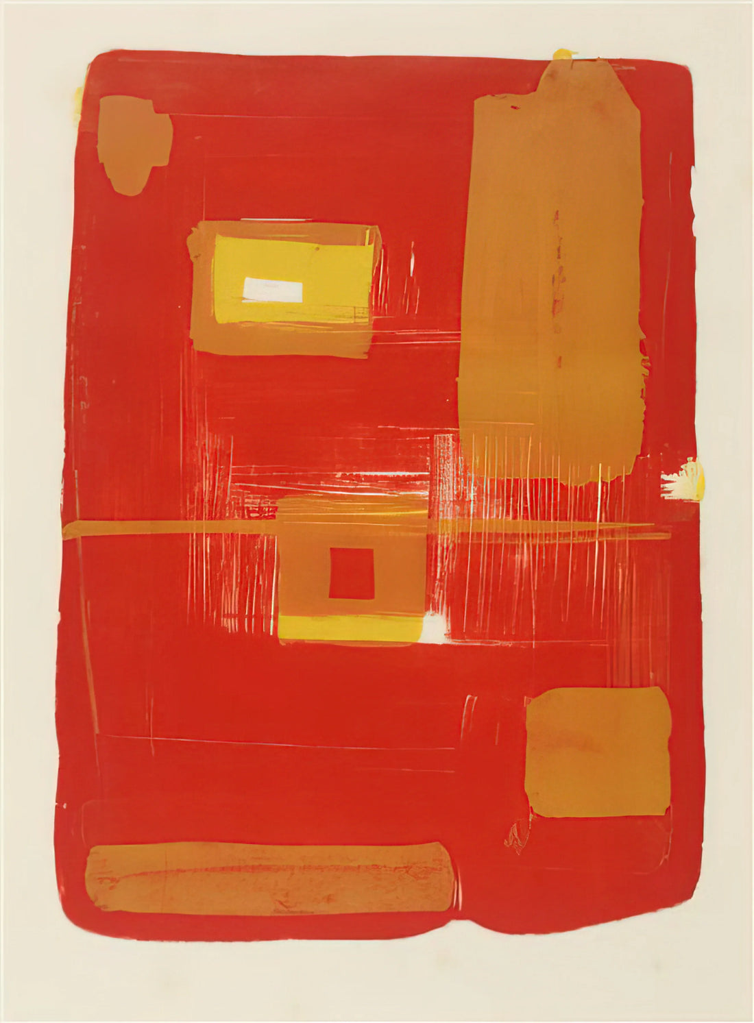 Patrick Heron Signed Prints for Sale: A Collector's Guide to the British Abstract Master - Red and Yellow Image - 1958 by Patrick Heron
