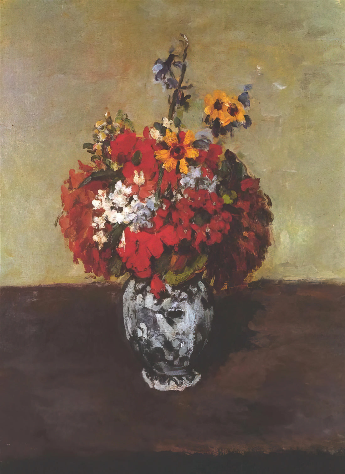 Paul Cézanne Etchings: The Master's Rare Printmaking Legacy - Dahlias In A Delft Vase by Paul Cézanne