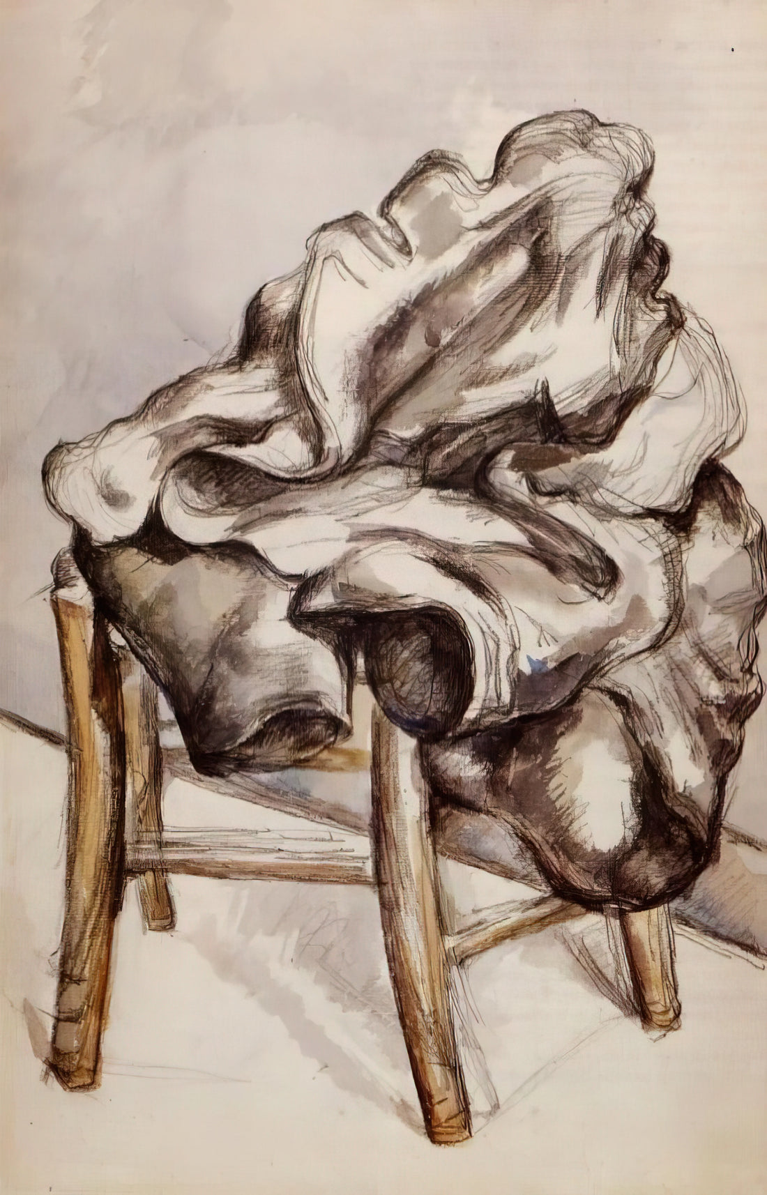 Paul Cézanne Sous Bois: A Masterpiece of Forest Interiors and Modernist Vision - Jacket on a Chair by Paul Cézanne