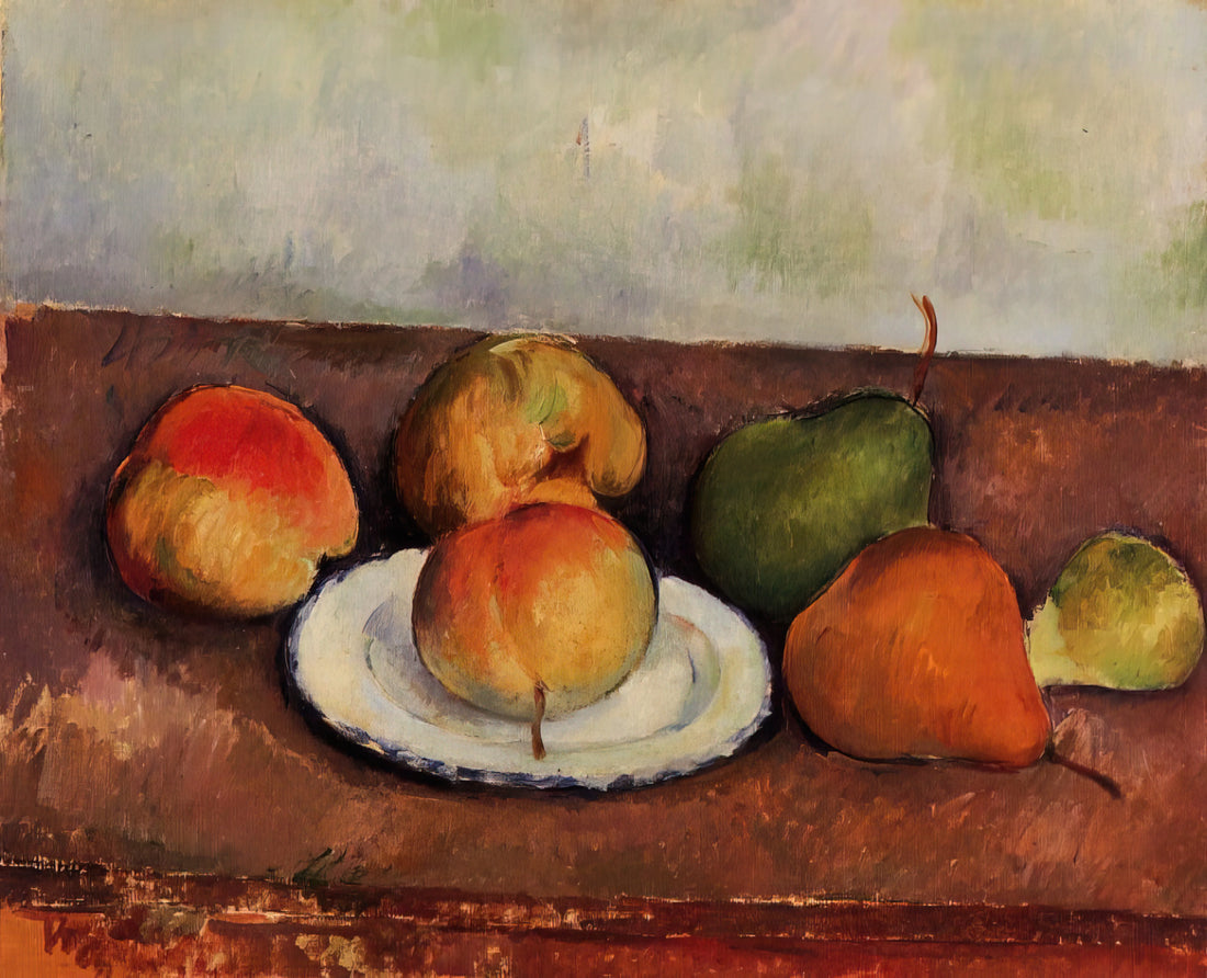 Paul Cézanne and the Enduring Legacy of Mont Sainte-Victoire - Still Life Plate and Fruit by Paul Cézanne