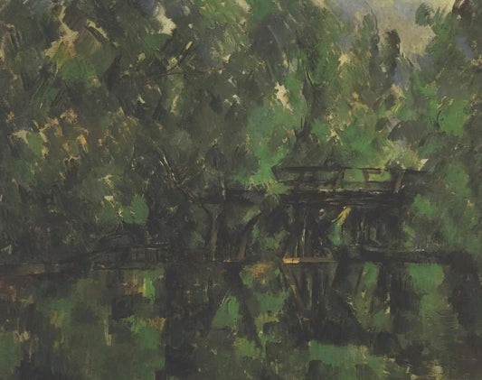 Paul Cézanne and the Enduring Vision of Mont Sainte-Victoire: A Study in Artistic Evolution - Bridge over the pond by Paul Cézanne