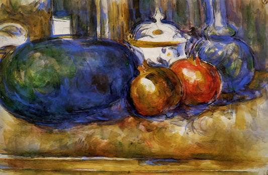 Paul Cézanne's 'The Bather': A Revolutionary Vision of Modern Art - Still Life with Watermelon and Pemegranates by Paul Cézanne