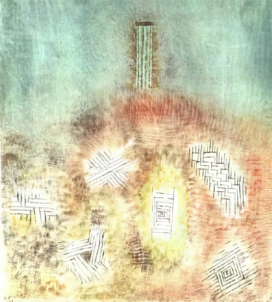 Paul Klee Abstract: Decoding the Poetic Geometry of Modern Art - THE COLUMN 1926 by Paul Klee