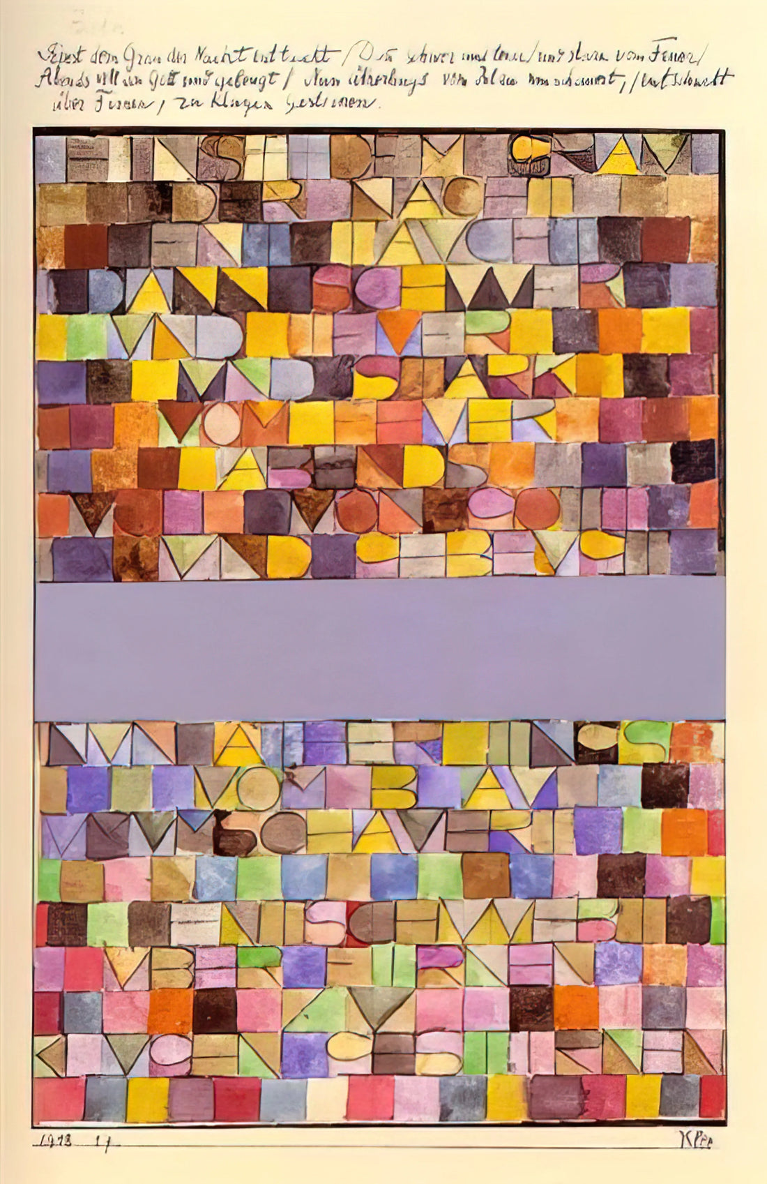 Paul Klee Canvas: Exploring the Master's Unique Artistic Vision Through Museum-Quality Prints - ONCE EMERGED FROM THE GRAY OF NIGHT 1918 by Paul Klee