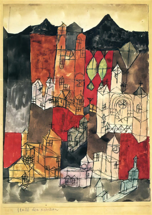 Paul Klee Famous Paintings: A Curator's Guide to His Iconic Works - CITY OF CHURCHES 1918 by Paul Klee