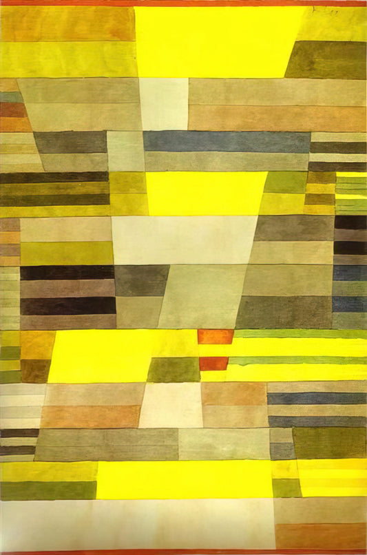 Paul Klee Geometric Paintings: A Journey into Color, Form, and Modernist Abstraction - MONUMENT 1929 by Paul Klee