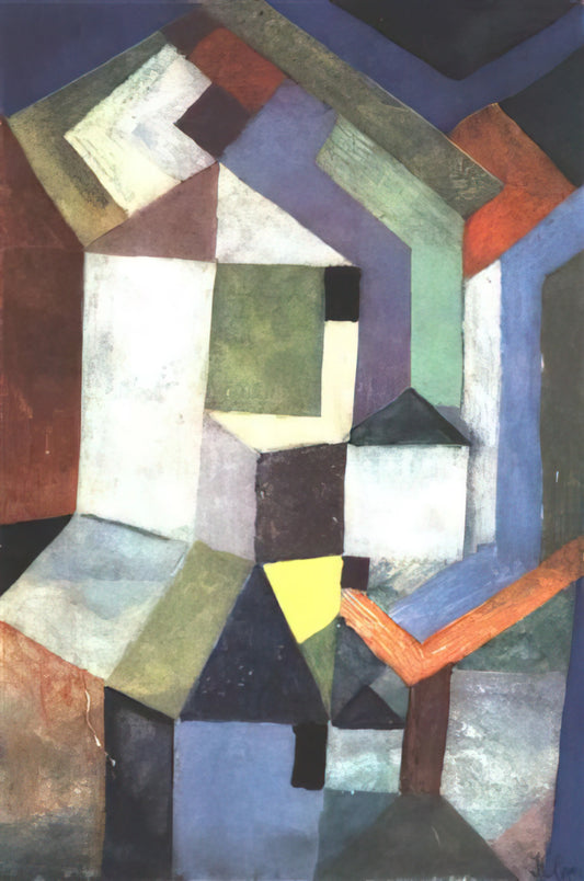 Paul Klee Red Balloon Print: A Journey into Color, Symbolism, and Modernist Mastery - PIOUS NORTHERN LANDSCAPE 1917 by Paul Klee