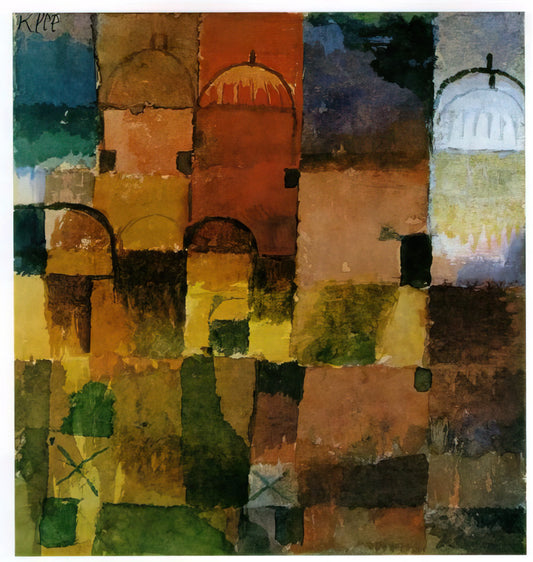 Paul Klee: The Painter of Fish Magic and Modernist Enigma - RED AND WHITE DOMES 1914 by Paul Klee
