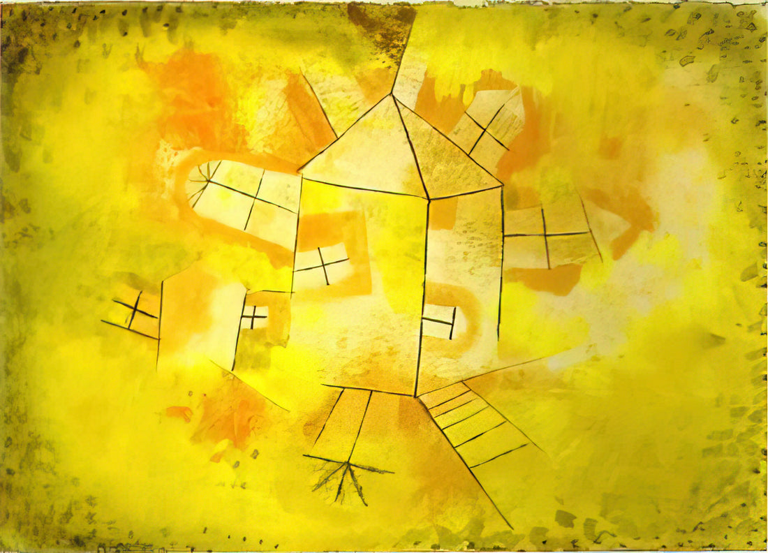 Paul Klee's Art: A Journey Through Symbolism, Color, and Modernist Innovation - REVOLVING HOUSE 1921 by Paul Klee