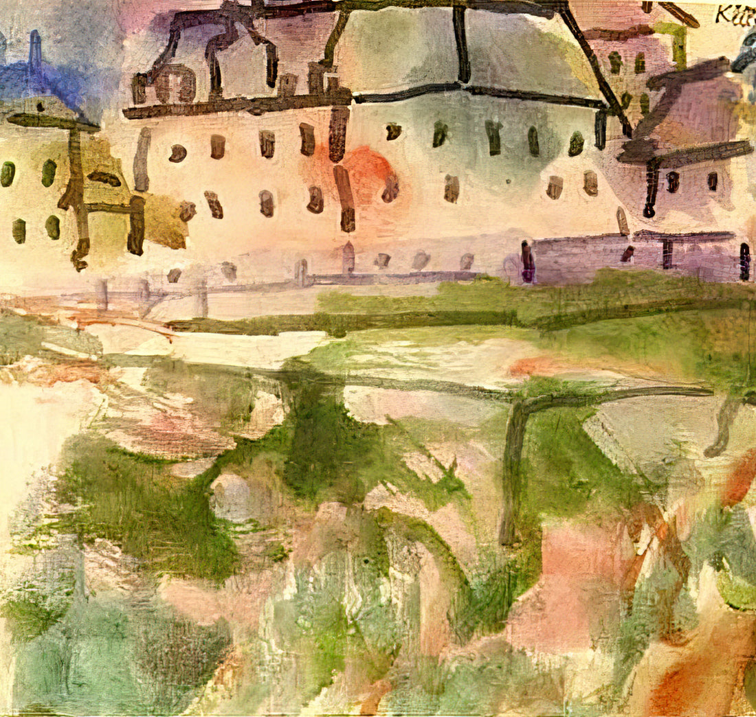 Paul Klee's "Sinbad the Sailor": A Journey into Abstract Narratives - HOUSES NEAR THE GRAVEL PIT 1913 by Paul Klee