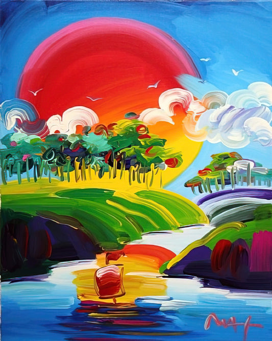 Peter Max Umbrella Man Print: The Psychedelic Icon of Pop Art - WITHOUT BORDERS 2011 by Peter Max