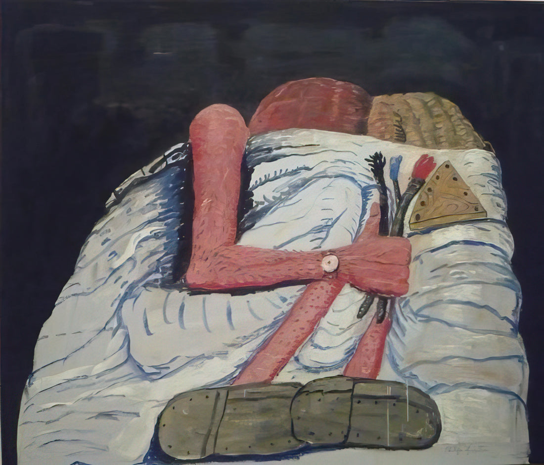 Philip Guston Retrospective: A Journey Through the Artist's Transformative Career - COUPLE IN BED by Philip Guston