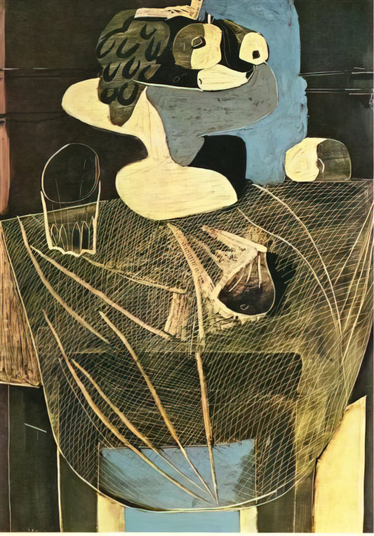 Picasso and Françoise Gilot: A Portrait of Passion and Poster Art - Still life with fishing net by Pablo Picasso