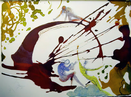 Picasso and Melting Clocks: Unraveling the Artistic Confusion Between Modern Masters - IN PRINCIPIODEUS CREAVIT 1964 by Salvador Dali