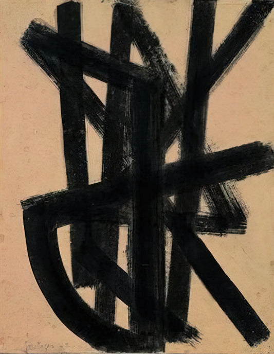 Pierre Soulages Art: The Master of Outrenoir and the Power of Black - Brou de noix 65 x 50 cm, 1948 - 1948 by Pierre Soulages