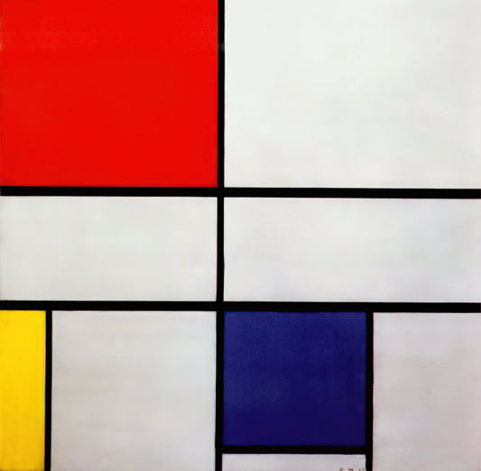 Piet Mondrian Art Style: Deconstructing the Grid, Color, and Philosophy of Neoplasticism - Composition C No.III with Red, Yellow and Blue by Piet Mondrian