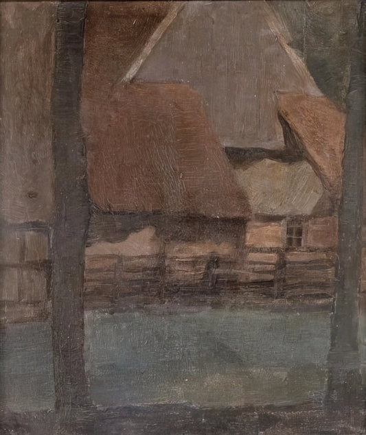 Piet Mondrian Sculpture: The Unseen Dimension of a Modernist Master - Gable Farm with trees by Piet Mondrian