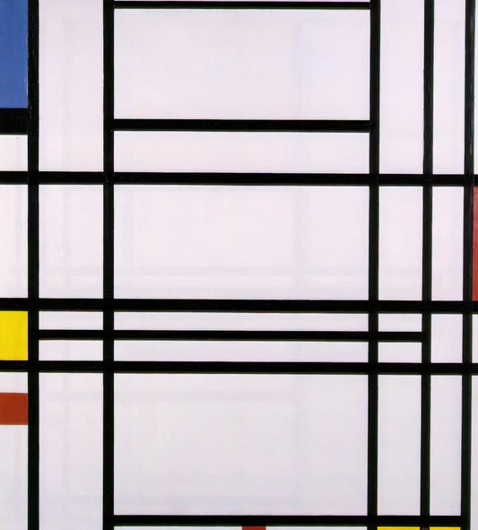Piet Mondrian's Red, Yellow, and Blue: The Essence of Neoplasticism - Composition No.10 by Piet Mondrian