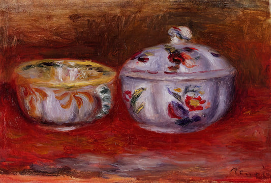 Pink Renoir: The Master's Rosy Palette and Its Enduring Allure - Still Life with Fruit Bowl by Pierre-Auguste Renoir