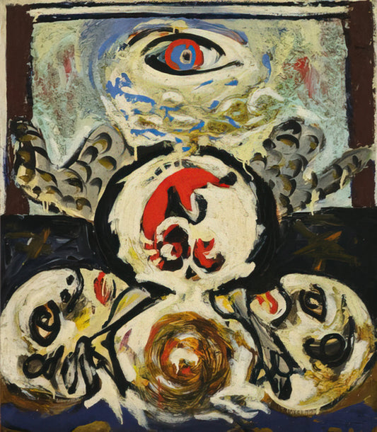 Pollock Orange Painting: The Fiery Heart of Abstract Expressionism - BIRD 1941 by Jackson Pollock