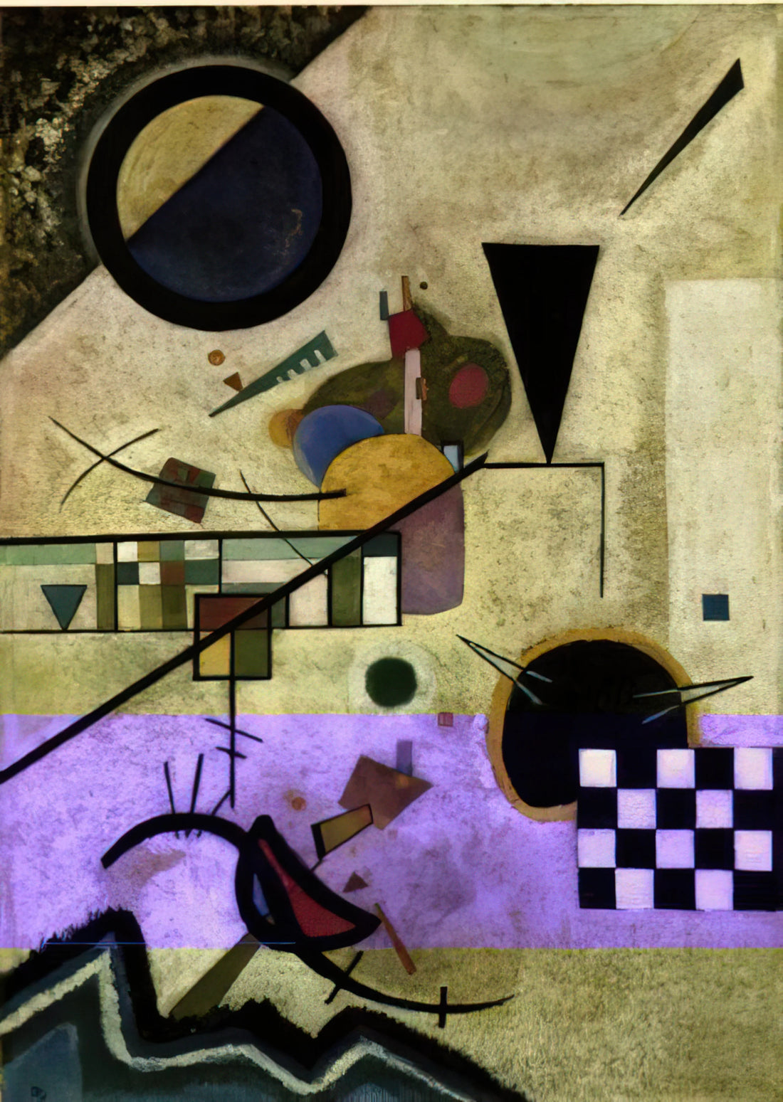 Poster Wassily Kandinsky: The Abstract Pioneer's Iconic Prints for Modern Spaces - CONTRASTING SOUNDS 1924 by Wassily Kandinsky