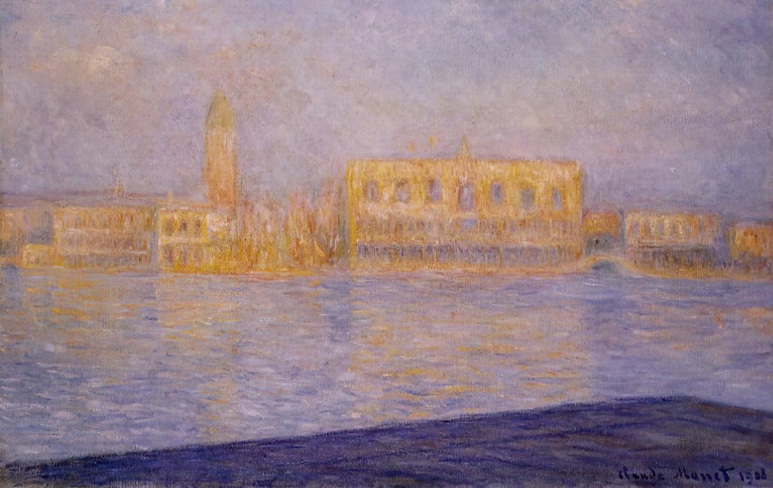 Posters of Monet Paintings: A Curator's Guide to Art Prints That Capture Impressionist Light - The Doges' Palace Seen from San Giorgio Maggiore 2 by claude monet