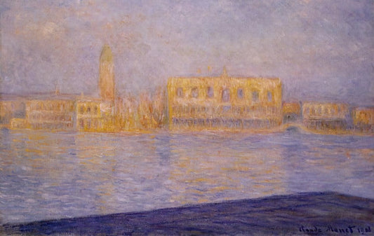 Posters of Monet Paintings: A Curator's Guide to Art Prints That Capture Impressionist Light - The Doges' Palace Seen from San Giorgio Maggiore 2 by claude monet