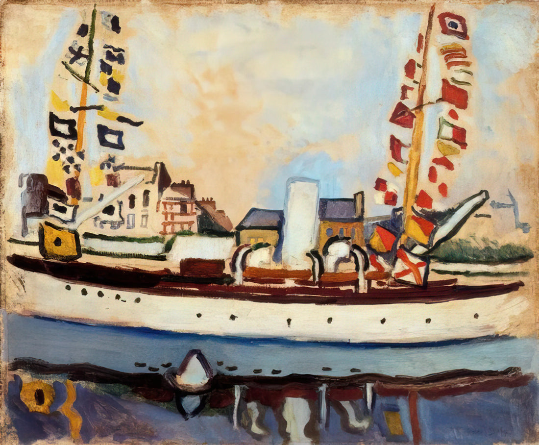 Raoul Dufy Paintings for Sale: A Collector's Guide to Acquiring Joyful Modernist Art - THE ENGLISH YACHT 1906 by Raoul Dufy