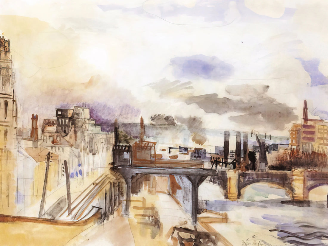 Raoul Dufy: The Master of Joyful Color and Modernist Elegance - PARISIAN BRIDGE 1922 by Raoul Dufy