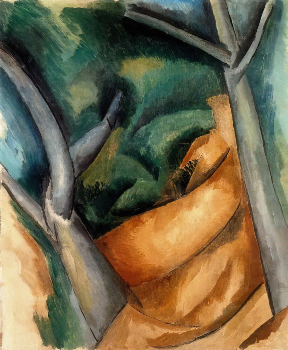 Raoul Dufy's La Fée Électricité: A Masterpiece of Modernist Energy and Color - TREES AT ESTAQUE 1908 by Raoul Dufy