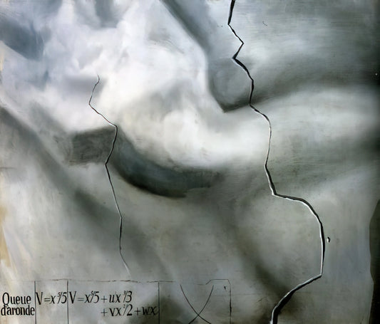 Raquel Welch Dali Painting: The Surrealist Portrait of a Hollywood Icon - TOPOLOGICAL ABDUCTION OF EUROPE HOMAGE TO RENE THOM by Salvador Dali