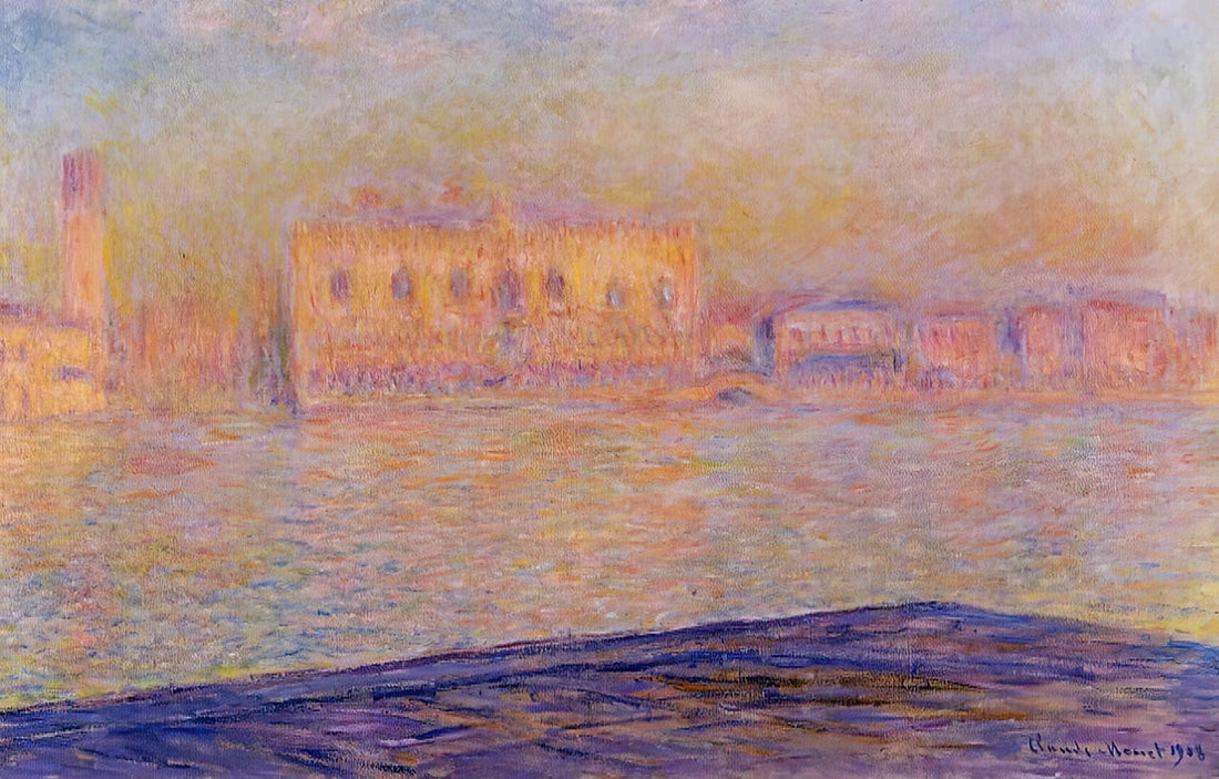 Real Monet Paintings: A Curator's Guide to Authenticity, Value, and Collecting - The Doges' Palace Seen from San Giorgio Maggiore by claude monet