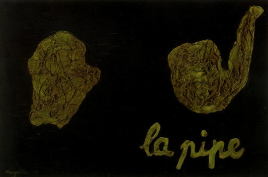 René Magritte's Day and Night: A Surrealist Exploration of Perception and Reality - THE PIPE 1927 by Rene Magritte