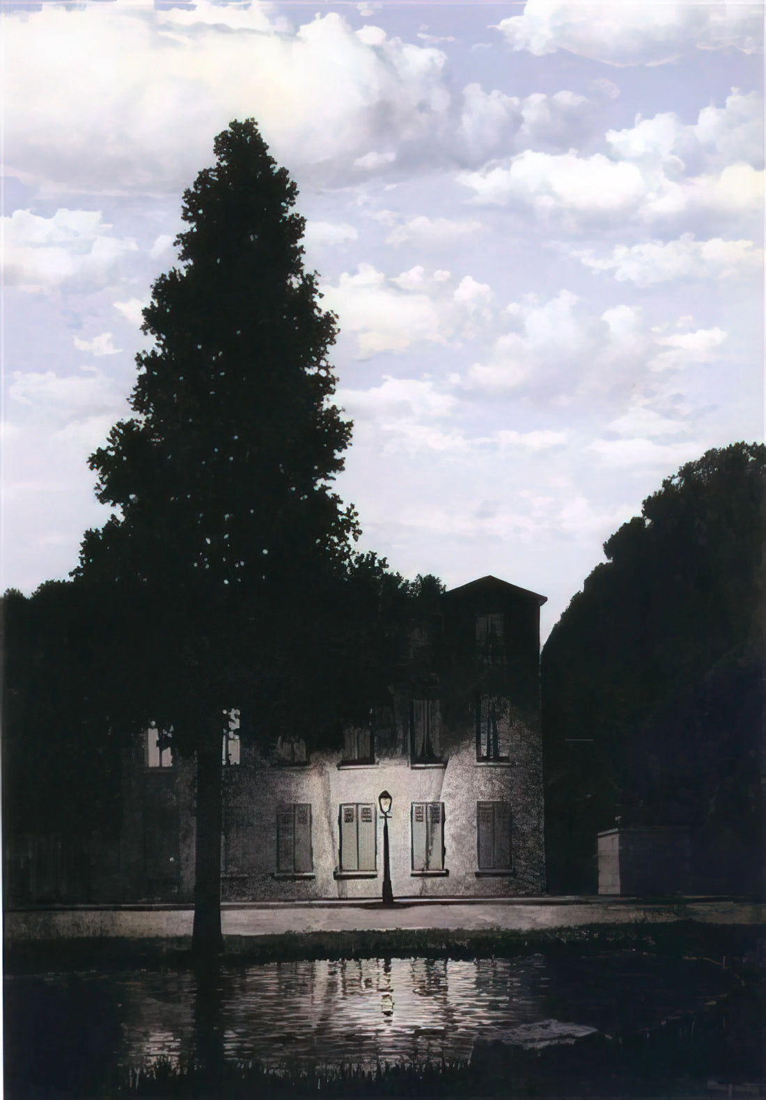René Magritte's The Fifth Season: A Surrealist Masterpiece of Mystery and Meaning - THE EMPIRE OF LIGHTS 1954 by Rene Magritte
