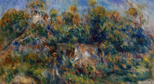 Renoir Portrait of Kallista: A Masterpiece of Intimacy and Impressionist Brilliance - The Painter Taking a Stroll at Cagnes by Pierre-Auguste Renoir