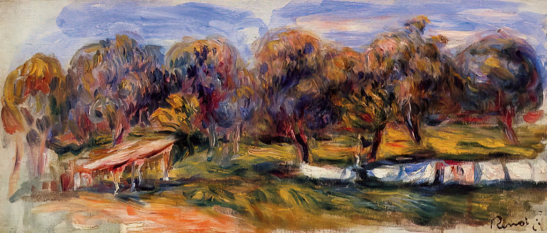Renoir's Les Parapluies: A Masterpiece of Impressionist Narrative and Technique - Landscape with Orchard by Pierre-Auguste Renoir