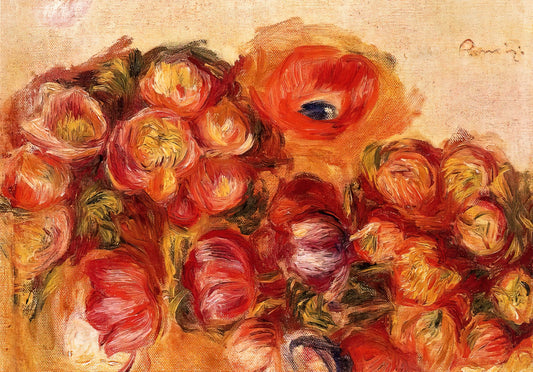 Renoir's Madame Charpentier: A Masterpiece of Impressionist Portraiture and Social Insight - Study of Flowers Anemones and Tulips by Pierre-Auguste Renoir