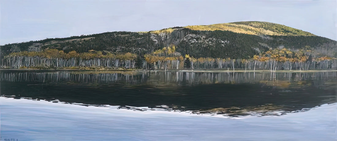 Richard Estes Prints for Sale: A Collector's Guide to Photorealist Masterpieces - BEAVER DAM POND ACADIA NATIONAL PARK 2009 by Richard Estes