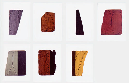 Robert Mangold Art: The Minimalist Master of Geometric Abstraction - FRAGMENTS I VII 1998 by Robert Mangold