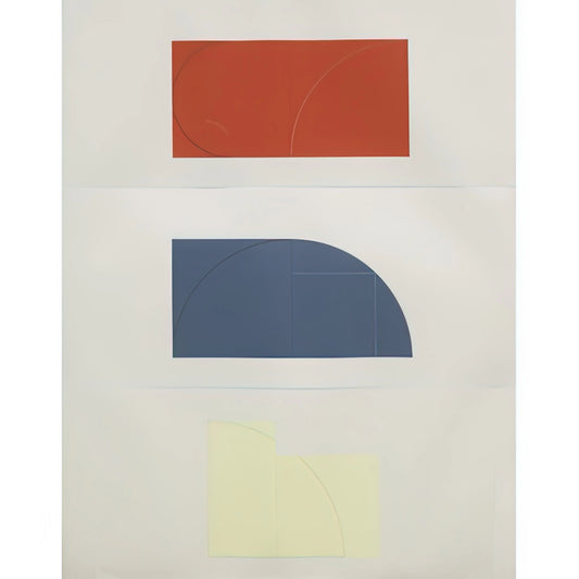 Robert Mangold Paintings: A Guide to the Minimalist Master's Geometric Vision - SERIES OF THREE 1984 by Robert Mangold